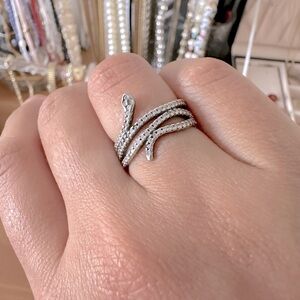 Silver Snake Ring Size 6 .925 Silver